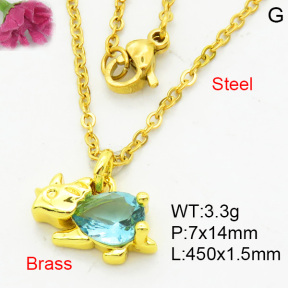 Fashion Brass Necklace  F3N404039vaia-L002