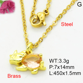 Fashion Brass Necklace  F3N404040vaia-L002