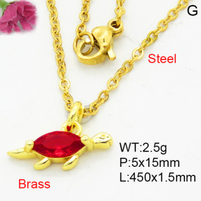 Fashion Brass Necklace  F3N404042vaia-L002