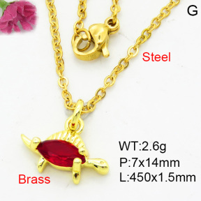 Fashion Brass Necklace  F3N404056vaia-L002