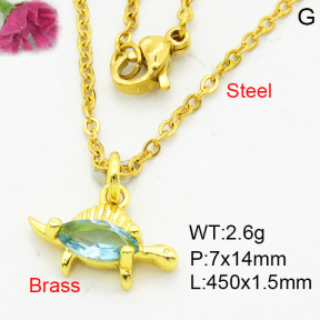 Fashion Brass Necklace  F3N404058vaia-L002