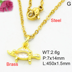 Fashion Brass Necklace  F3N404060vaia-L002