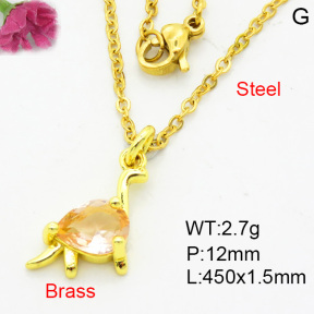 Fashion Brass Necklace  F3N404064vaia-L002