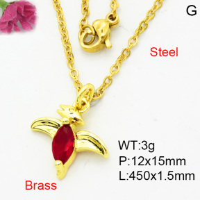 Fashion Brass Necklace  F3N404066vaia-L002
