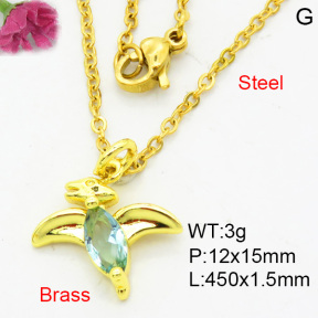 Fashion Brass Necklace  F3N404068vaia-L002