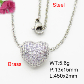 Fashion Brass Necklace  F3N404079aakl-L002