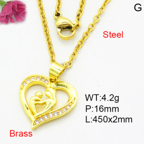 Fashion Brass Necklace  F3N404081avja-L002
