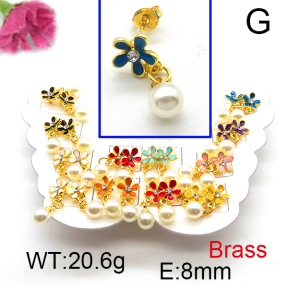 Fashion Brass Earrings  F6E301134vhmv-K01
