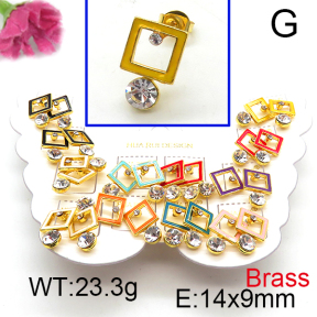 Fashion Brass Earrings  F6E301135vhmv-K01