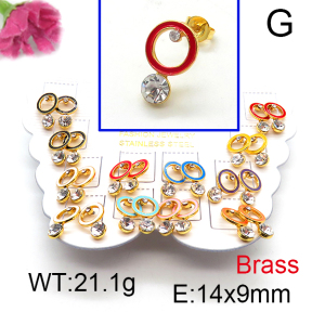 Fashion Brass Earrings  F6E301141vhmv-K01