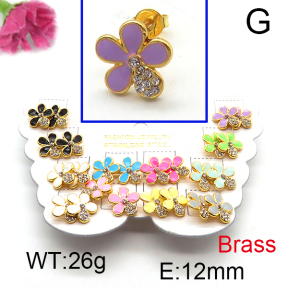 Fashion Brass Earrings  F6E301144vhmv-K01