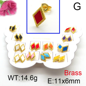 Fashion Brass Earrings  F6E301147vhmv-K01