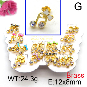 Fashion Brass Earrings  F6E301158vhmv-K01