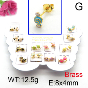Fashion Brass Earrings  F6E301160vhmv-K01