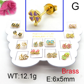 Fashion Brass Earrings  F6E301162vhmv-K01