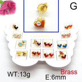 Fashion Brass Earrings  F6E301164vhmv-K01