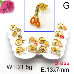 Fashion Brass Earrings  F6E301168vhmv-K01