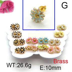 Fashion Brass Earrings  F6E301171vhmv-K01