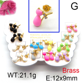 Fashion Brass Earrings  F6E301181vhmv-K01