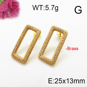 Fashion Brass Earrings  F6E403147aivb-J40