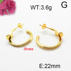 Fashion Brass Earrings  F6E403150vhmv-J40