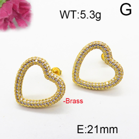 Fashion Brass Earrings  F6E403152aivb-J40