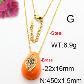 Fashion Brass Necklace  F6N300295vhkb-J40