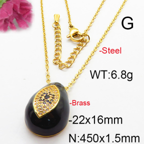 Fashion Brass Necklace  F6N300299vhkb-J40