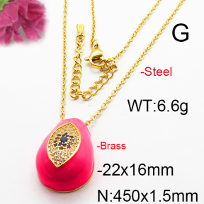Fashion Brass Necklace  F6N300300vhkb-J40