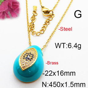 Fashion Brass Necklace  F6N300301vhkb-J40