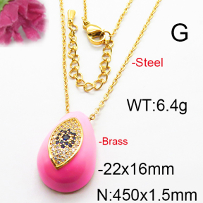 Fashion Brass Necklace  F6N300302vhkb-J40