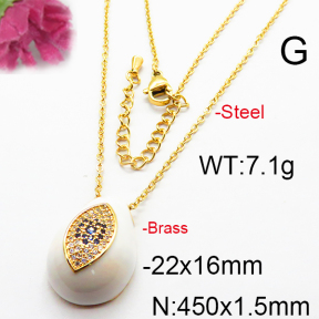 Fashion Brass Necklace  F6N300305vhkb-J40