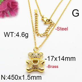 Fashion Brass Necklace  F6N403327bhia-J40