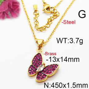 Fashion Brass Necklace  F6N403338vhkb-J40