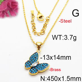 Fashion Brass Necklace  F6N403340vhkb-J40