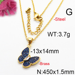 Fashion Brass Necklace  F6N403341vhkb-J40