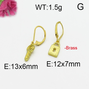 Fashion Brass Earrings  F5E200014ablb-J125