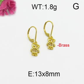 Fashion Brass Earrings  F5E400089bbov-J125
