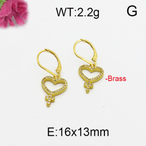 Fashion Brass Earrings  F5E400095bhva-J125