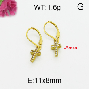 Fashion Brass Earrings  F5E400097bbov-J125