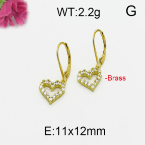 Fashion Brass Earrings  F5E400104bbov-J125
