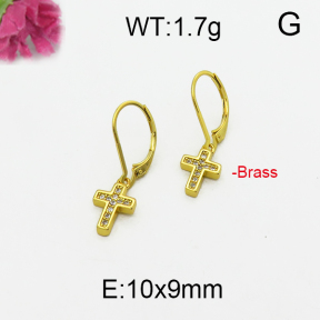 Fashion Brass Earrings  F5E400105bbov-J125