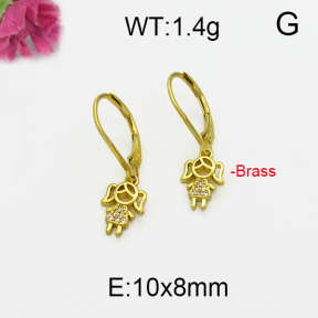 Fashion Brass Earrings  F5E400108bbov-J125