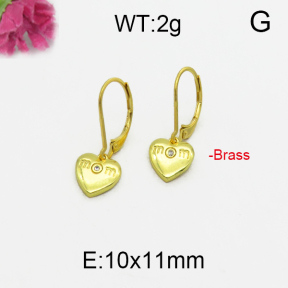 Fashion Brass Earrings  F5E400109vbnb-J125