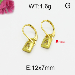 Fashion Brass Earrings  F5E400111bbov-J125