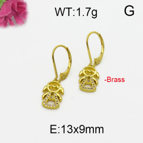 Fashion Brass Earrings  F5E400112bbov-J125