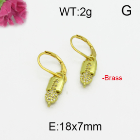 Fashion Brass Earrings  F5E400113bbov-J125