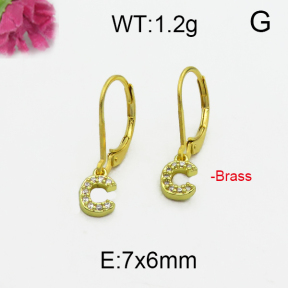 Fashion Brass Earrings  F5E400114bbov-J125