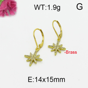 Fashion Brass Earrings  F5E400117bhva-J125