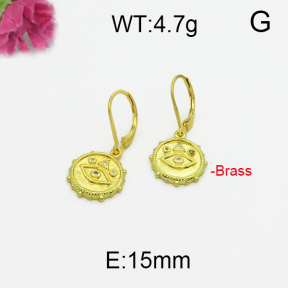 Fashion Brass Earrings  F5E400118bbov-J125